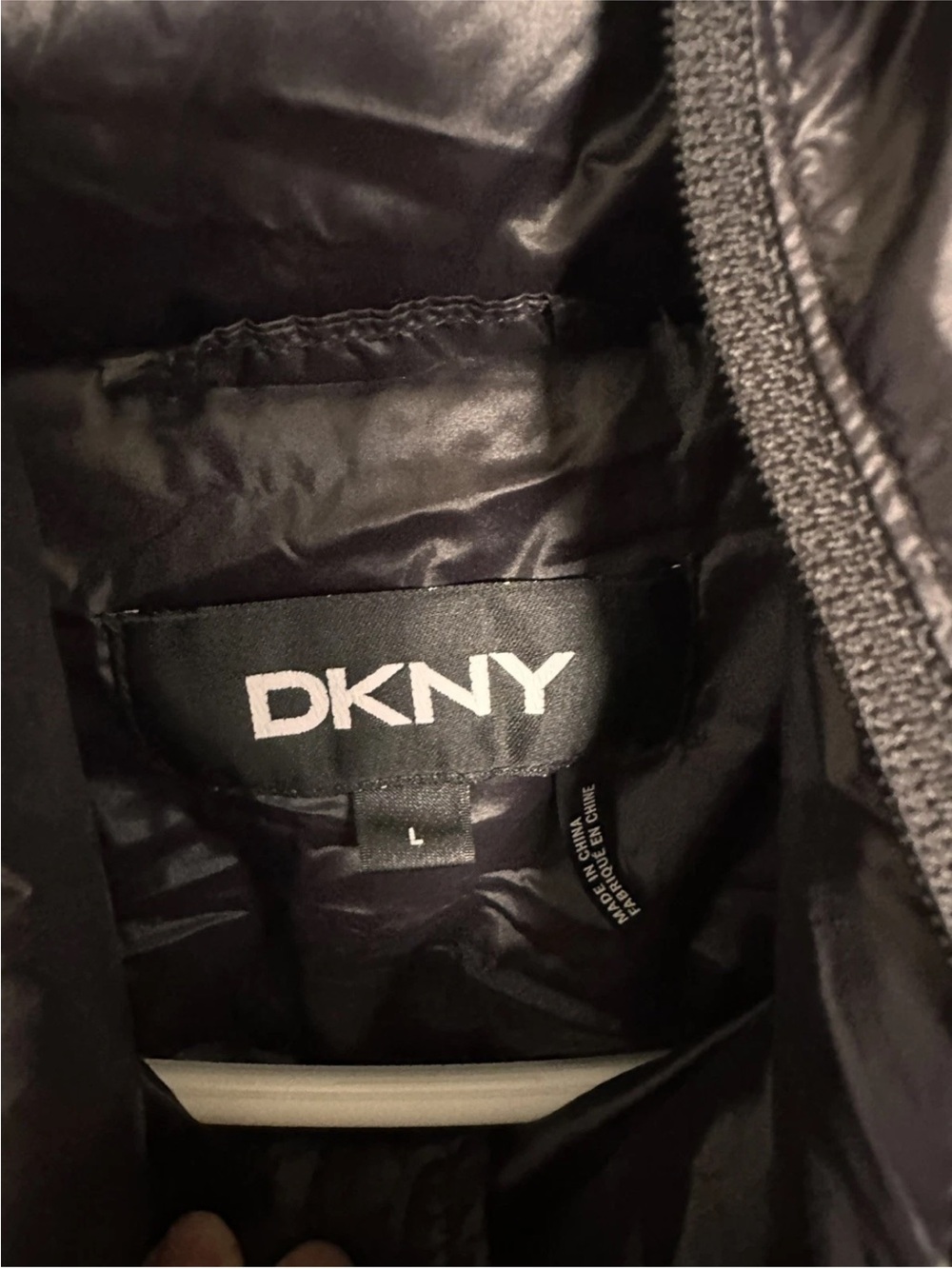 DKNY warm winter Women's Puffer Jacket with Sherpa Accent Large - Picture 7 of 9